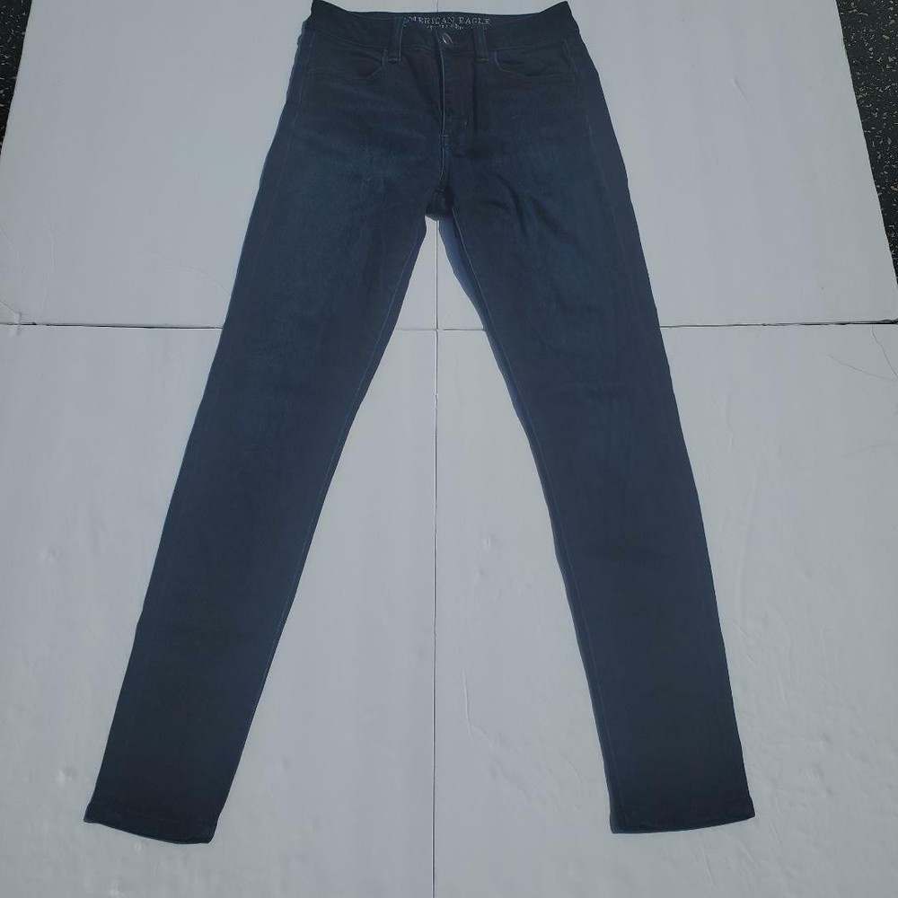 American Eagle Outfitters Hi Rise Dark Wash Jegging Stretch Size 4